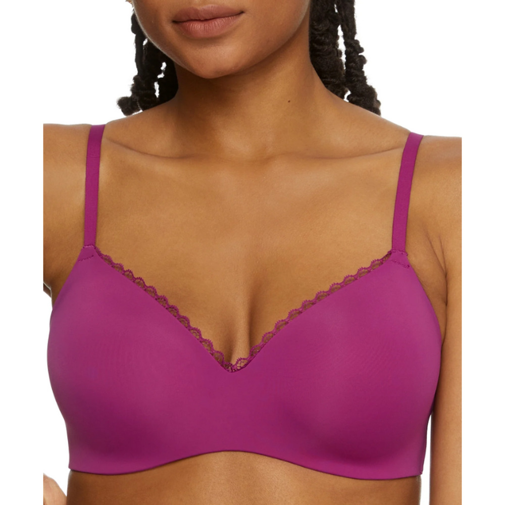 Maidenform Women Semi Embellished Lift Wire-Free Bra Razzleberry Size L